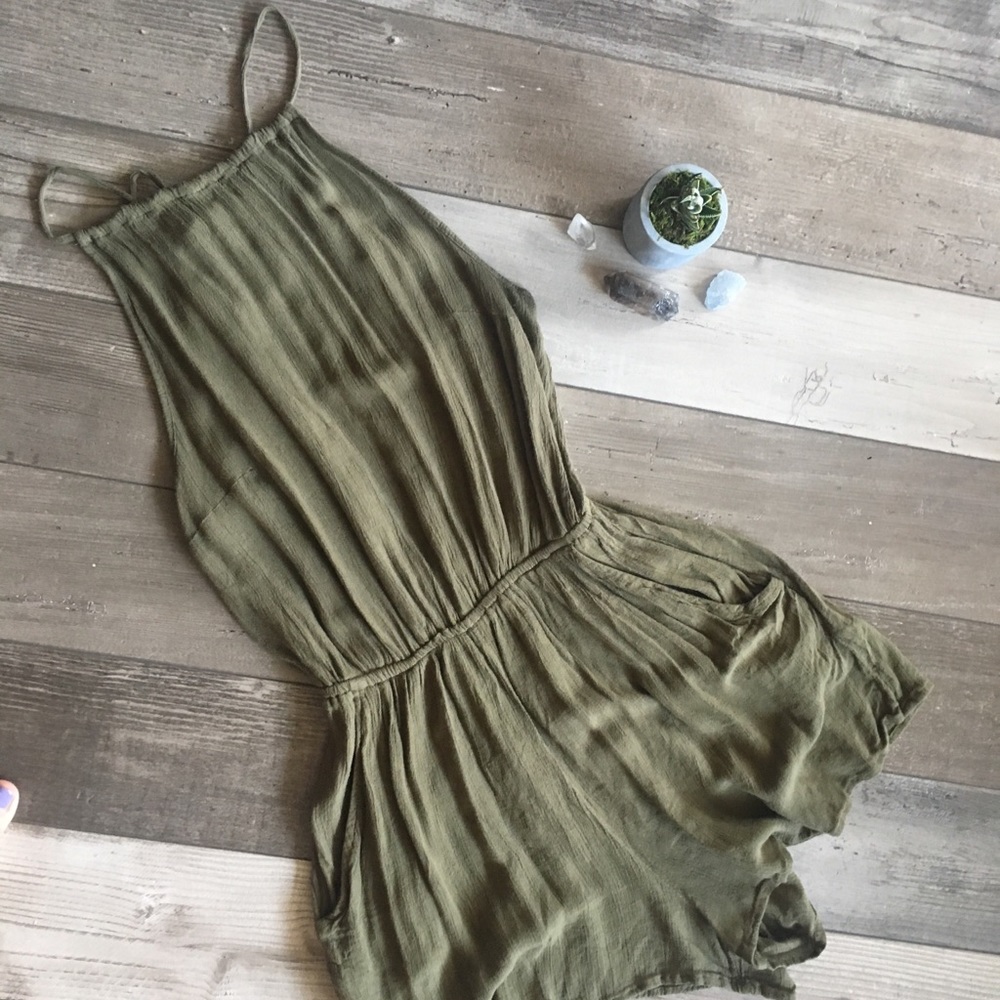 Hunter Green Romper
